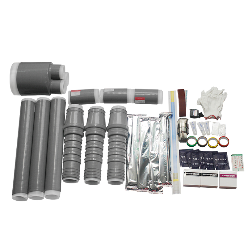 Cold shrink three-finger cot product display and packaging site