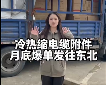 Hot and cold shrink cable accessories are shipped to Northeast China at the end of the month