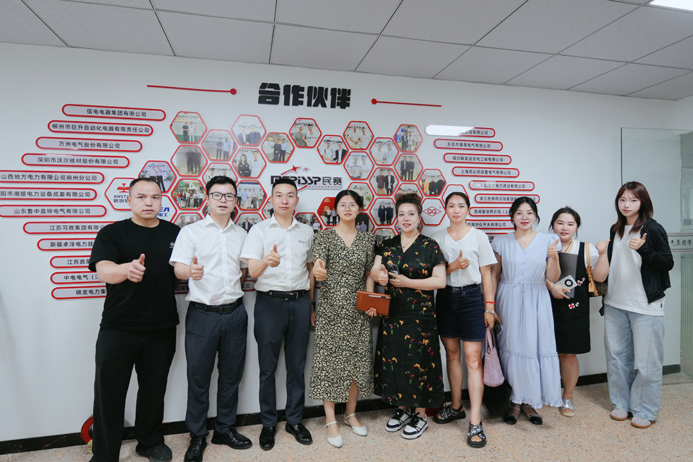 Warmly welcome Mr. Yuan from Wuse Media to lead our business friends to visit Minsai Electric to inspect and guide our work.